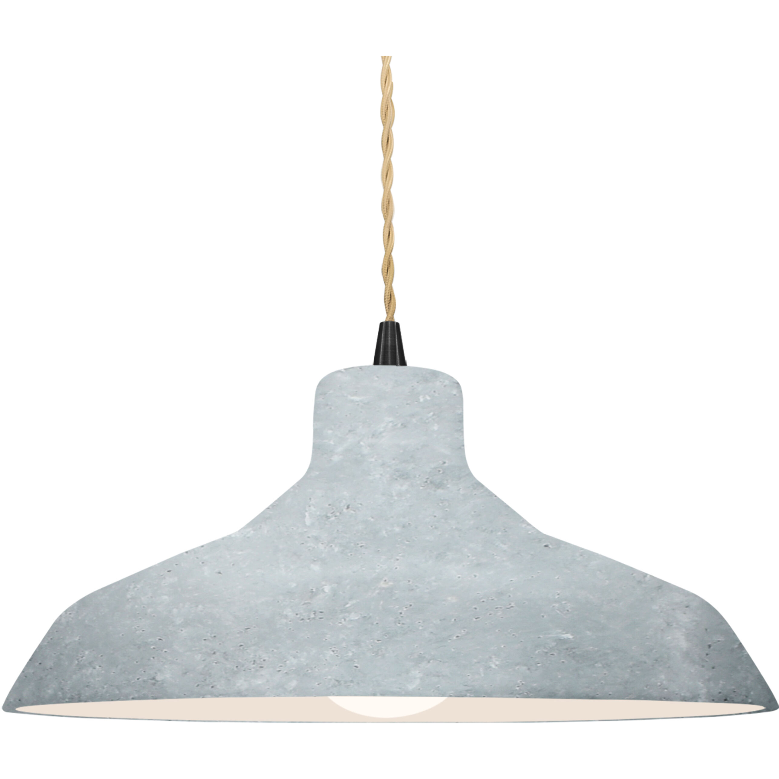 Radiance LED 15.5 inch Matte Black and Concrete Pendant Ceiling Light