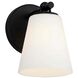 Fusion Collection - Alpino Family 5 inch Matte Black Wall Sconce Wall Light