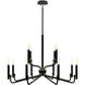 Bedford LED 32 inch Matte Black Chandelier Ceiling Light