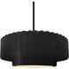 Radiance Collection - Pleated Tier Pendant Ceiling Light in Matte Black, Black Cord, Replaceable Bulb, Carbon Matte Black, 14.5W x 5.25H, Form+Finish+Function