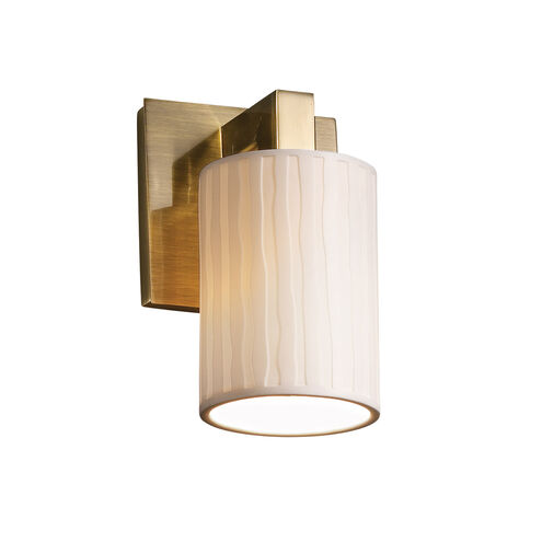 Limoges LED 4.75 inch Brushed Nickel Wall Sconce Wall Light in 700 Lm LED, Pleats, Modular