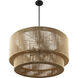 Eco Collection - Milos Family 8 Light 36 inch Matte Black and Natural Drum Pendant Ceiling Light in 36" D x 36" W x 18.75" H, EVOLV