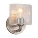 Fusion 1 Light 6.5 inch Polished Chrome ADA Wall Sconce Wall Light in Oval, Incandescent, Seeded Fusion