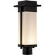 Fusion LED 18 inch Dark Bronze Outdoor Post Light in Mercury Fusion