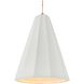 Radiance Collection - Fluted Pendant Ceiling Light in Brushed Nickel, Replaceable Bulb, Beige Twist Cord, Bisque, 9W x 13H, Form+Finish+Function