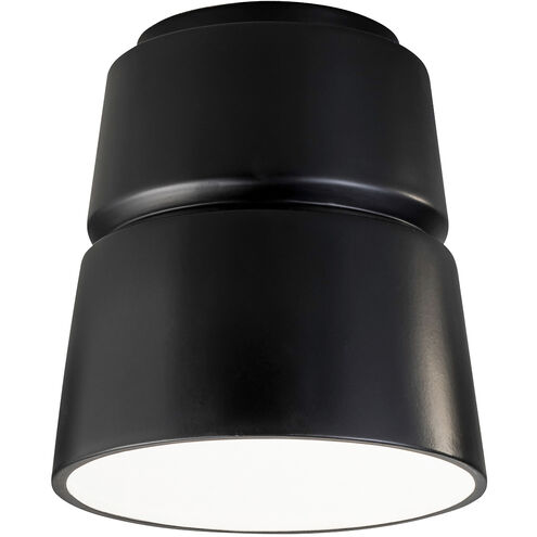 Radiance Collection 1 Light 7.5 inch Gloss Black/Matte White Flush-Mount Ceiling Light