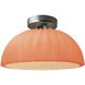 Radiance Collection - Pleated Dome Semi-Flush Ceiling Light in Brushed Nickel, Dedicated LED, Gloss Blush, Form+Finish+Function