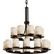 Alabaster Rocks 21 Light 33 inch Dark Bronze Chandelier Ceiling Light