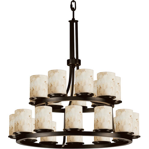 Alabaster Rocks 21 Light 33 inch Dark Bronze Chandelier Ceiling Light