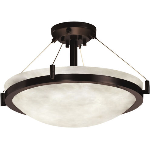 Clouds 3 Light 21 inch Dark Bronze Semi-Flush Ceiling Light in Incandescent, Bowl