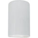 Ambiance Cylinder LED 7.75 inch Gloss White ADA Wall Sconce Wall Light, Large