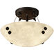 Clouds LED 14 inch Brushed Nickel Semi-Flush Ceiling Light in Pair of Cylinders, Round Bowl, 2000 Lm LED