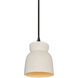 Radiance Collection 1 Light 8 inch Matte White with Champagne Gold Pendant Ceiling Light