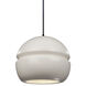 Radiance Collection 1 Light 8 inch Matte Black and Matte White and Black Pendant Ceiling Light
