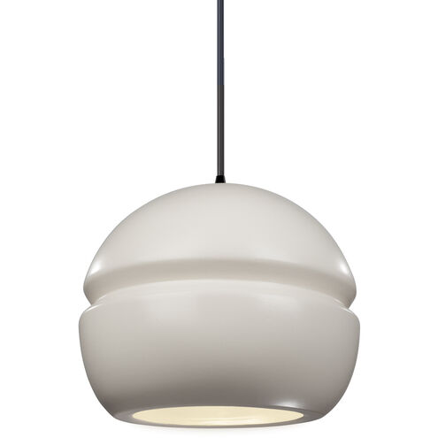 Radiance Collection 1 Light 8 inch Matte Black and Matte White and Black Pendant Ceiling Light