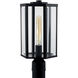 Fusion Collection 1 Light 16 inch Matte Black Post Light, Edgeworth Family