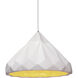 Radiance Collection LED 12 inch Polished Chrome and Champagne Gold and Matte White and White Pendant Ceiling Light