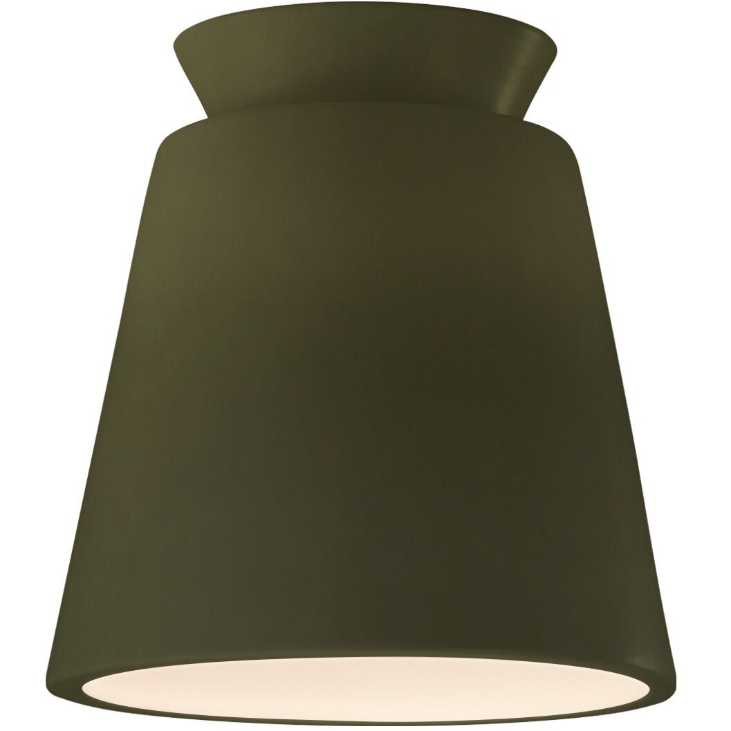 Radiance LED 7.5 inch Matte Green Flush Mount Ceiling Light