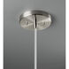 Radiance Collection - Flare 1 Light 11.75 inch Bisque and Polished Chrome Pendant Ceiling Light in Replaceable Bulb, White, Form+Finish+Function