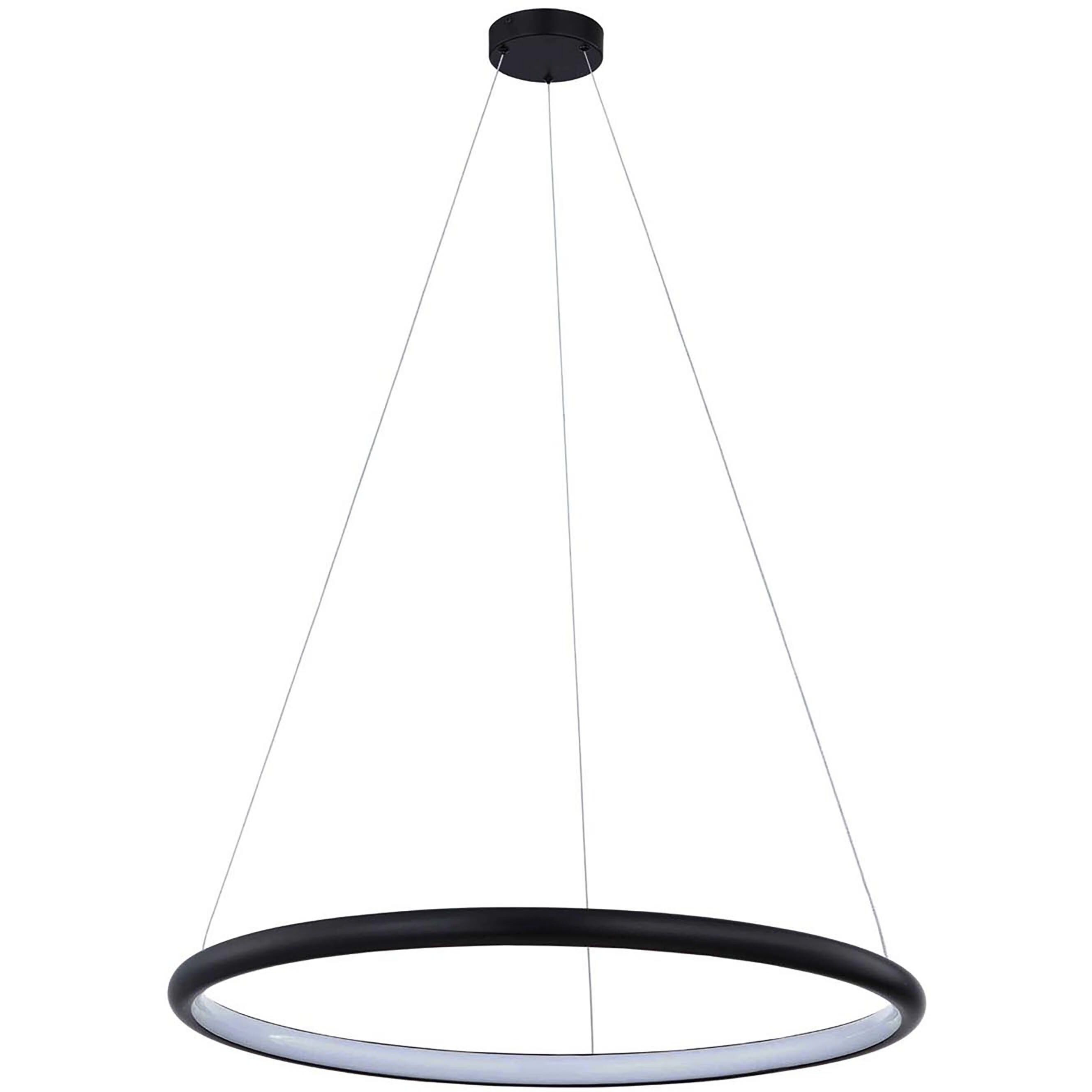 Circola 1 Light 36 inch Matte Black Pendant Ceiling Light