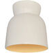 Radiance Collection - Hourglass 1 Light 7.5 inch Matte White and Champagne Gold Flush-Mount Ceiling Light in Replaceable Bulb, Form+Finish+Function