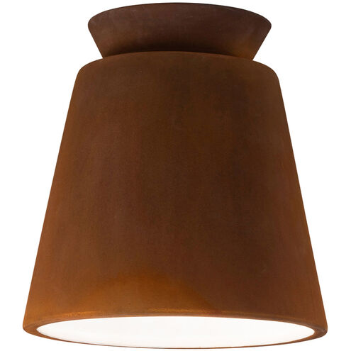 Radiance Collection 1 Light 7.5 inch Tierra Red Slate Outdoor Flush-Mount
