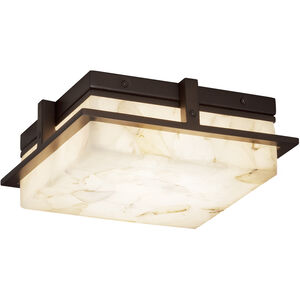 Alabaster Rocks LED 10 inch Dark Bronze Flush Mount Ceiling Light