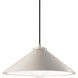 Radiance Collection - Flare LED 11.75 inch Matte White and Brushed Nickel Pendant Ceiling Light in Dedicated LED, Black, Form+Finish+Function