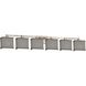 Textile 6 Light 50.50 inch Bathroom Vanity Light