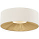 Textile Collection 8 Light 30 inch Matte Black Flush Mount Ceiling Light, Warren Family