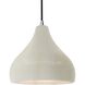 Radiance 1 Light 11.5 inch White Crackle and Brushed Nickel Pendant Ceiling Light