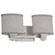 Textile LED 16 inch Brushed Nickel Bath Bar Wall Light