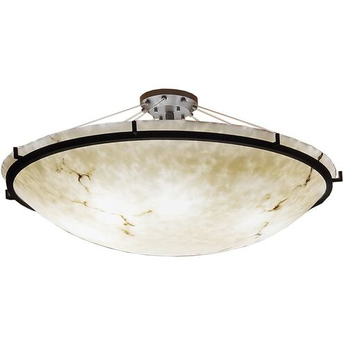 LumenAria 6 Light 51 inch Dark Bronze Semi-Flush Ceiling Light in Incandescent, Bowl