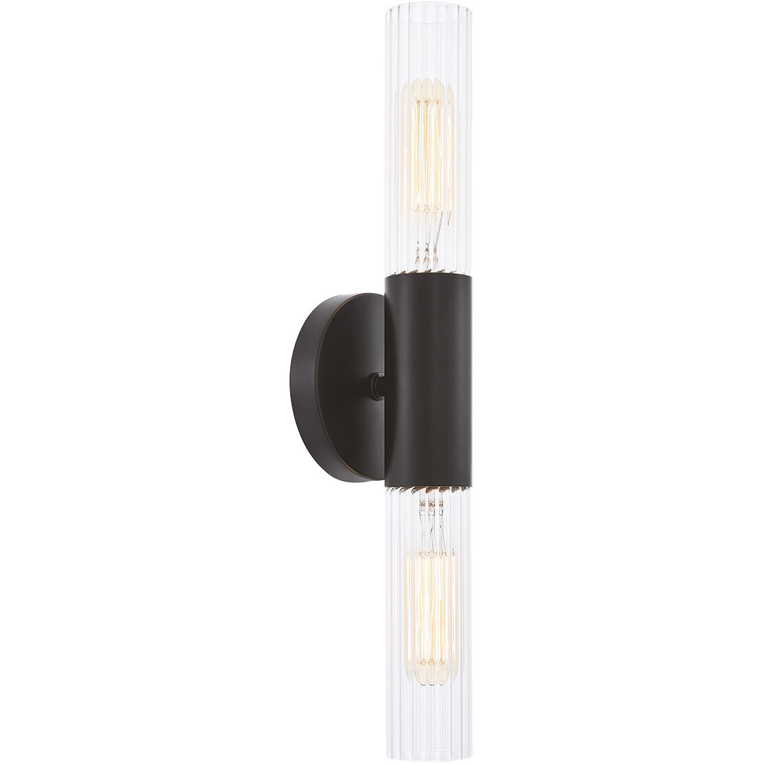 Fusion Collection - Rimini Family 2 Light 4.25 inch Matte Black ADA Wall Sconce Wall Light, EVOLV