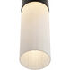 Fusion Collection - Cellini Family 4.5 inch Matte Black and Ribbed Opal ADA Wall Sconce Wall Light, EVOLV