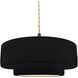 Radiance Collection - Tier Pendant Ceiling Light in Matte Black, Replaceable Bulb, Beige Twist Cord, Gloss Black/Matte White, 14.5W x 5.25H, Form+Finish+Function