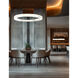 Alabaster Rocks Collection - Medley Family LED 52 inch Brushed Brass and Alabaster Rocks Pendant Ceiling Light in 52" D x 52" W x 3.5" H, EVOLV