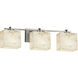 Alabaster Rocks 3 Light 25.75 inch Brushed Nickel Bath Bar Wall Light in LED, Rectangle, Rectangle