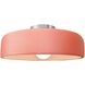 Radiance Collection - Spire LED 16 inch Gloss Blush and Brushed Nickel Semi-Flush Ceiling Light in Dedicated LED, 16W x 6.5H, Form+Finish+Function