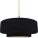 Radiance Collection - Tier Pendant Ceiling Light in Brushed Nickel, Replaceable Bulb, Beige Twist Cord, Gloss Black, 14.5W x 5.25H, Form+Finish+Function
