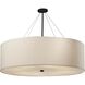 Textile Collection - Classic Family 60 inch Matte Black Pendant Ceiling Light