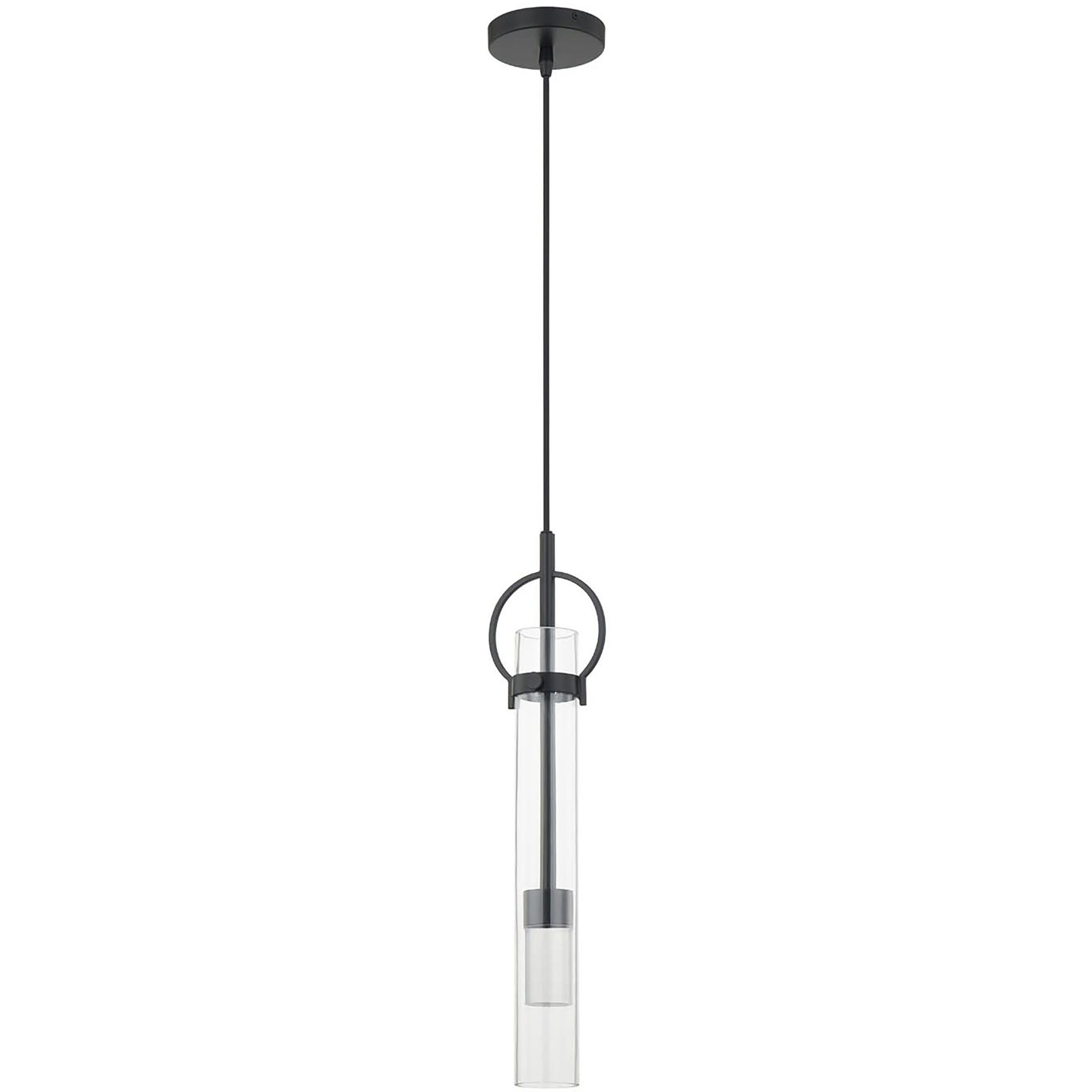 Textile Collection - Chloe Family LED 5 inch Matte Black Pendant Ceiling Light