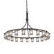 Wire Glass LED 60 inch Dark Bronze Chandelier Ceiling Light in Swirl with Clear Bubbles, 14700 Lm LED