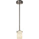 Alabaster Rocks 1 Light 4.5 inch Brushed Nickel Pendant Ceiling Light in Incandescent