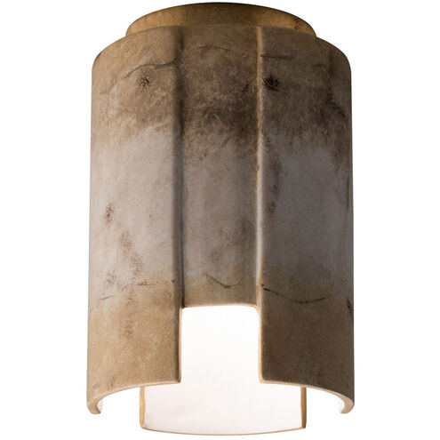 Radiance Collection LED 6.25 inch Greco Travertine Flush-Mount Ceiling Light