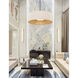 Textile Collection 8 Light 48 inch Matte Black Pendant Ceiling Light, Warren Family