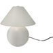 Portable 12 inch 120.00 watt White Crackle and Brushed Brass Portable Lamp Portable Light