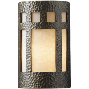 Ambiance Cylinder LED 9.25 inch Matte White Outdoor Wall Sconce, Small