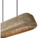 Eco LED 54 inch Matte Black Linear Pendant Ceiling Light in Natural