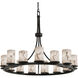 Lumenaria LED 42 inch Matte Black Chandelier Ceiling Light in Cylinder with Flat Rim, 10500 Lm LED